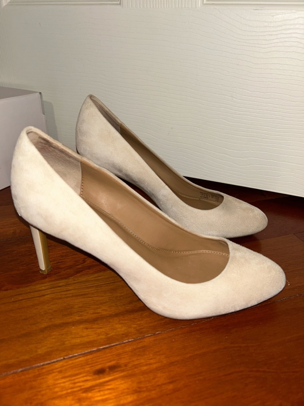 Calvin Klein Suede Nude Heels
